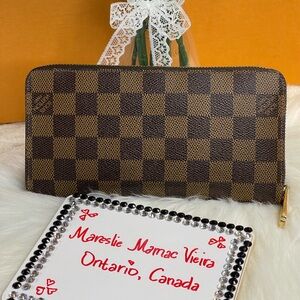 🌸Damier Ebene Zippy Zip Around Long Wallet